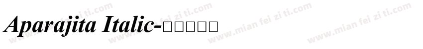 Aparajita Italic字体转换